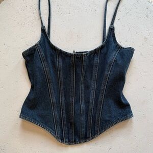 Denim Corset Top